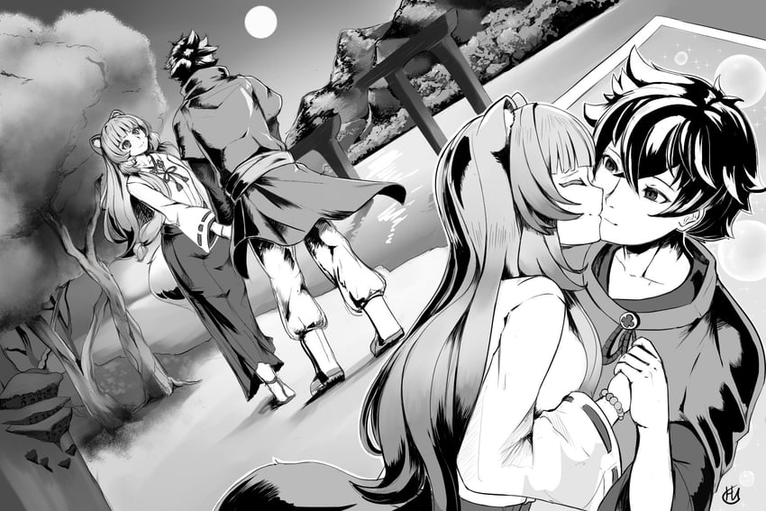 raphtalia and iwatani naofumi (tate no yuusha no nariagari) drawn by hawtmoon