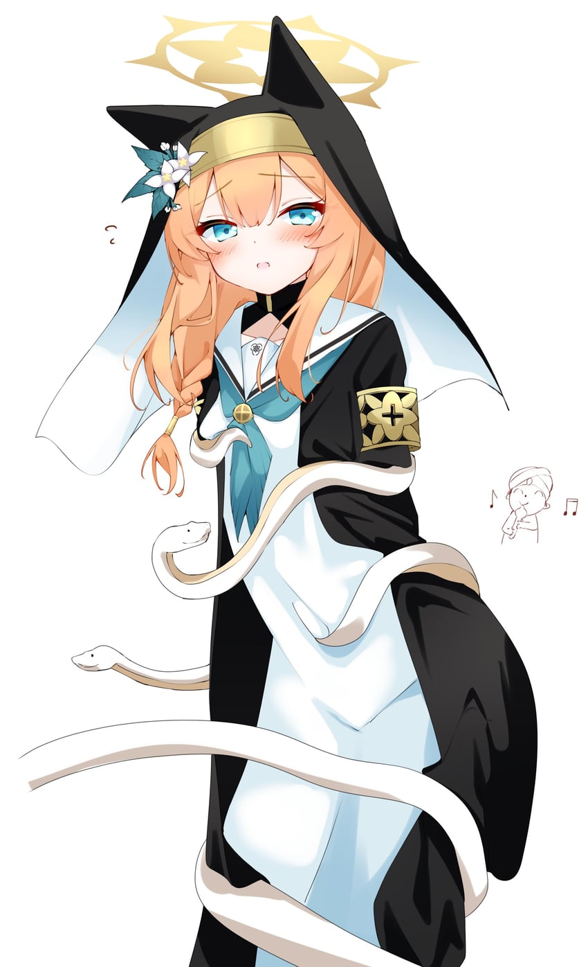 sensei, doodle sensei, and mari (blue archive) drawn by kabocya_na