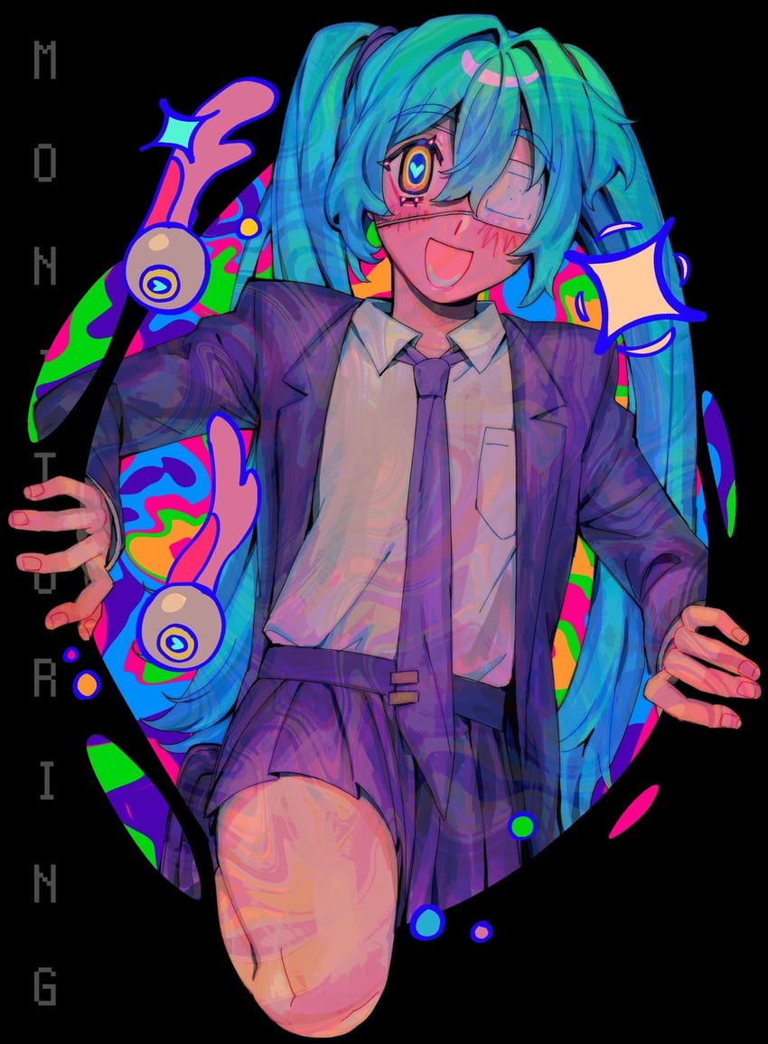 hatsune miku (vocaloid and 1 more) drawn by goomyloid