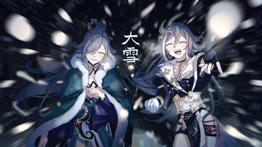 fu hua and herrscher of sentience (honkai and 1 more) drawn by arsum0731