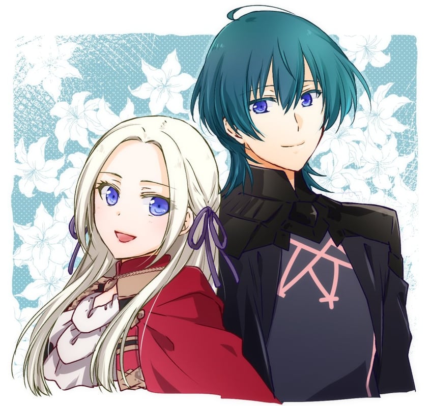 edelgard von hresvelg and male byleth (fire emblem and 1 more) drawn by kazayuu_(yuuri)