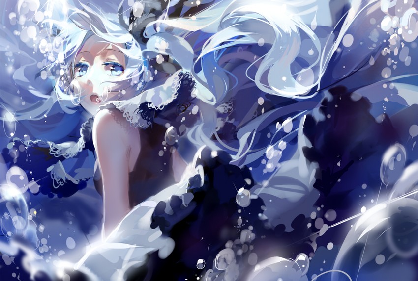hatsune miku (vocaloid and 1 more) drawn by rella