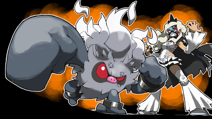 eri and annihilape (pokemon and 1 more) drawn by blacknirrow