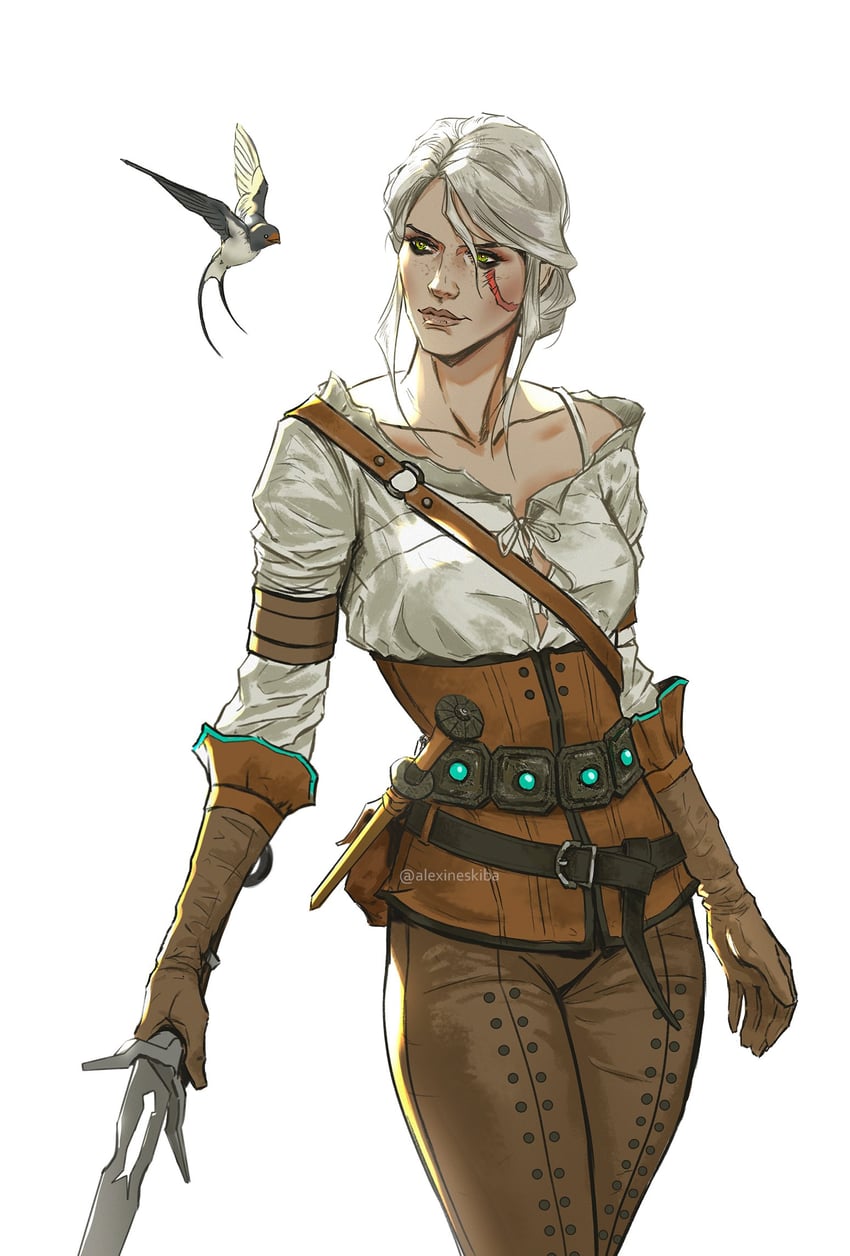 ciri (the witcher and 1 more) drawn by aleksandra_skiba
