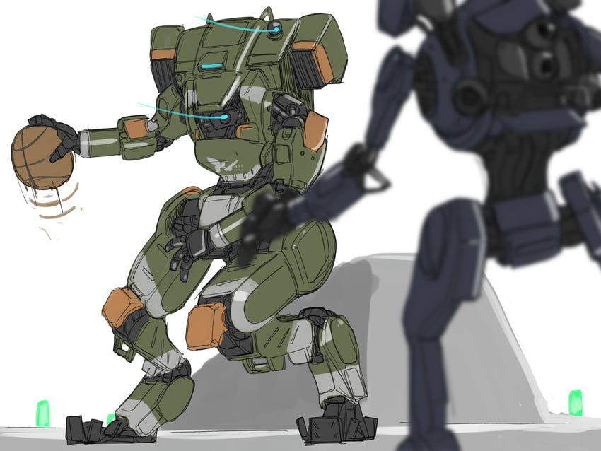 bt-7274 and northstar (titanfall and 1 more) drawn by mymyc
