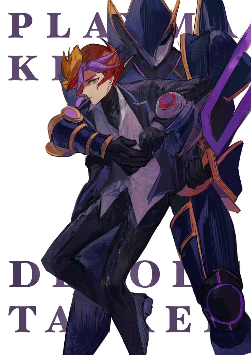 fujiki yusaku, playmaker, and decode talker (yu-gi-oh! and 1 more) drawn by naoki_(2rzmcaizerails6)