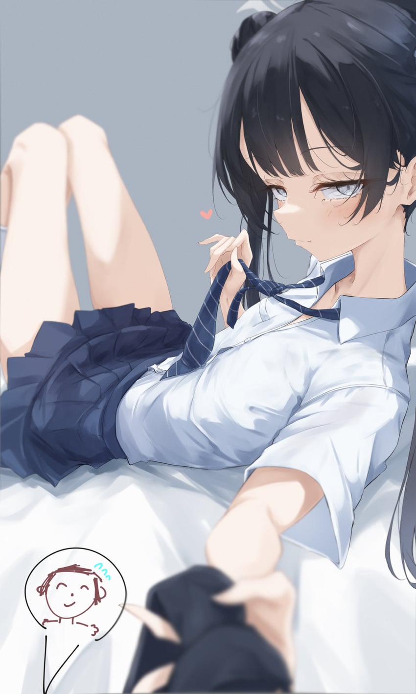 sensei, doodle sensei, and kisaki (blue archive) drawn by haamon_(harmon)
