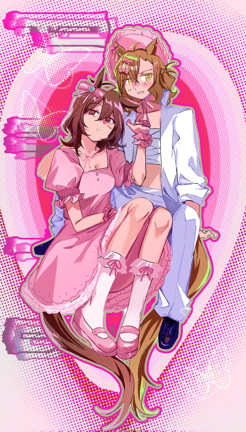 agnes tachyon and jungle pocket (umamusume) drawn by lita_(lita1210)