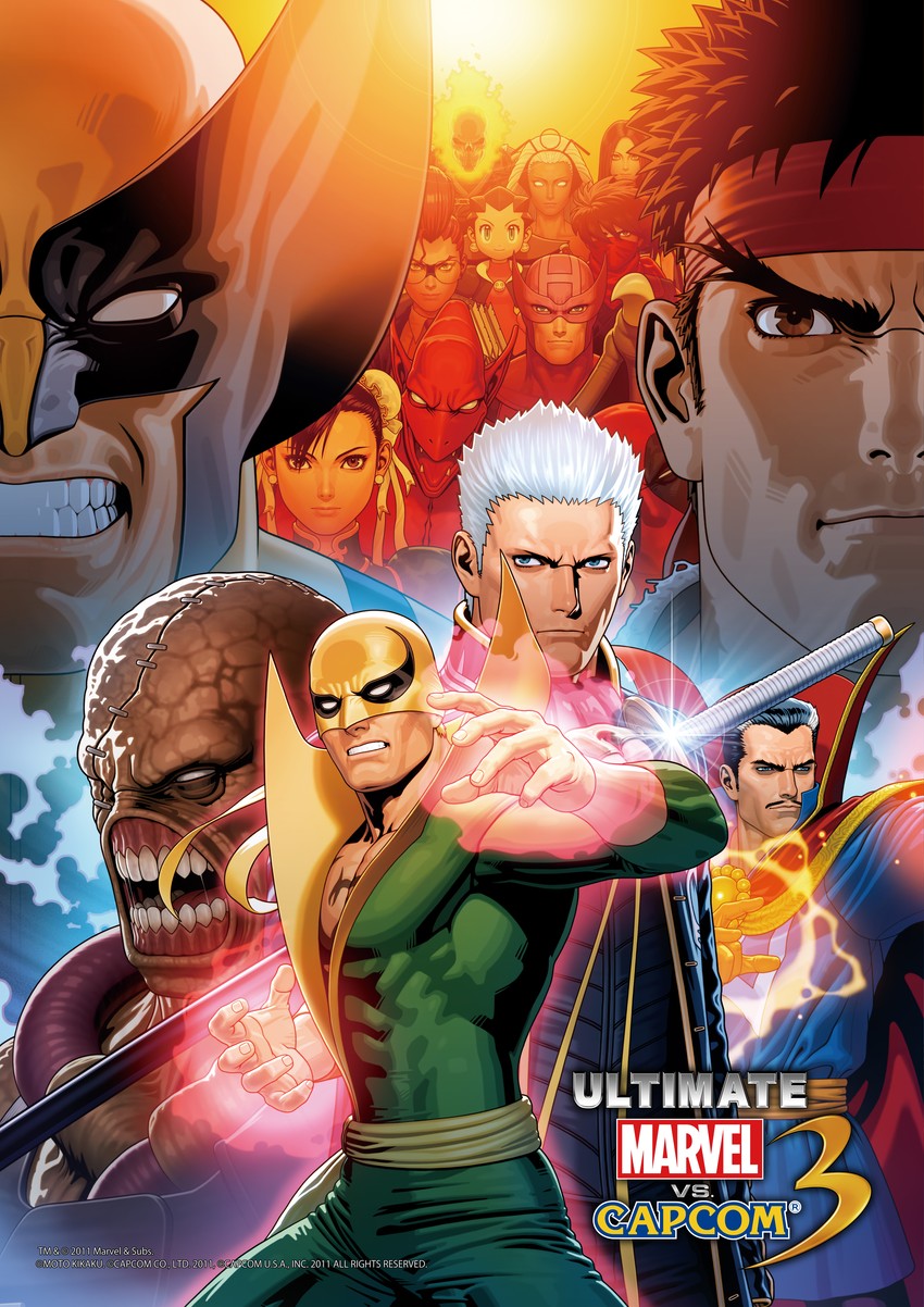 chun-li, ryu, wolverine, deadpool, vergil, and 12 more (street fighter and 16 more) drawn by mori_toshiaki