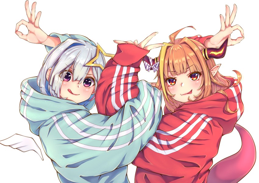amane kanata and kiryu coco (hololive and 1 more) drawn by lix_e333