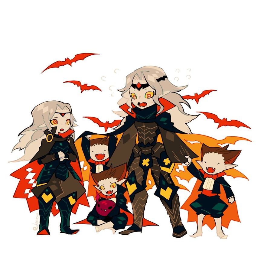 baddie, vampire lord, and vampire (puzzle & dragons) drawn by edarow