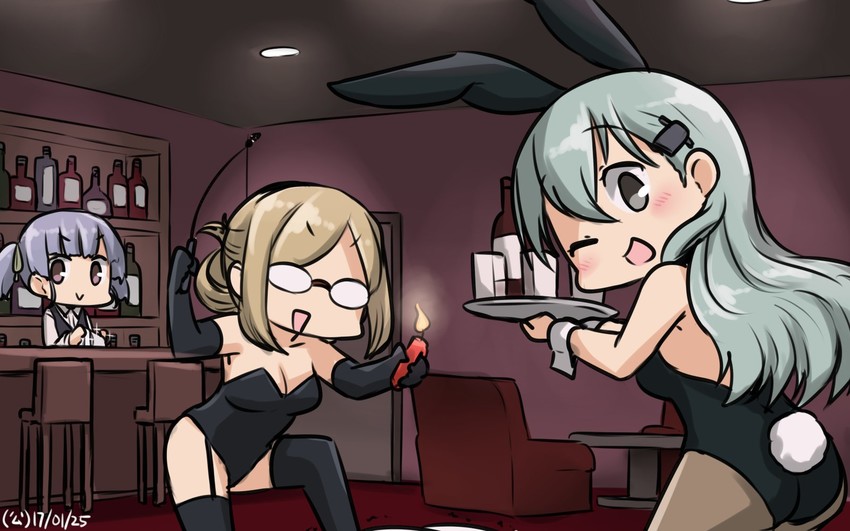 suzuya, katori, ooshio, and ooshio kai ni (kantai collection) drawn by hamu_koutarou