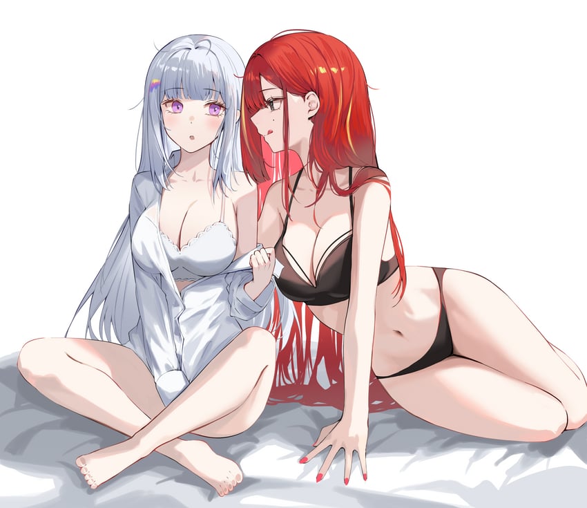 akane lize and ayatsuno yuni (stellive) drawn by talnory