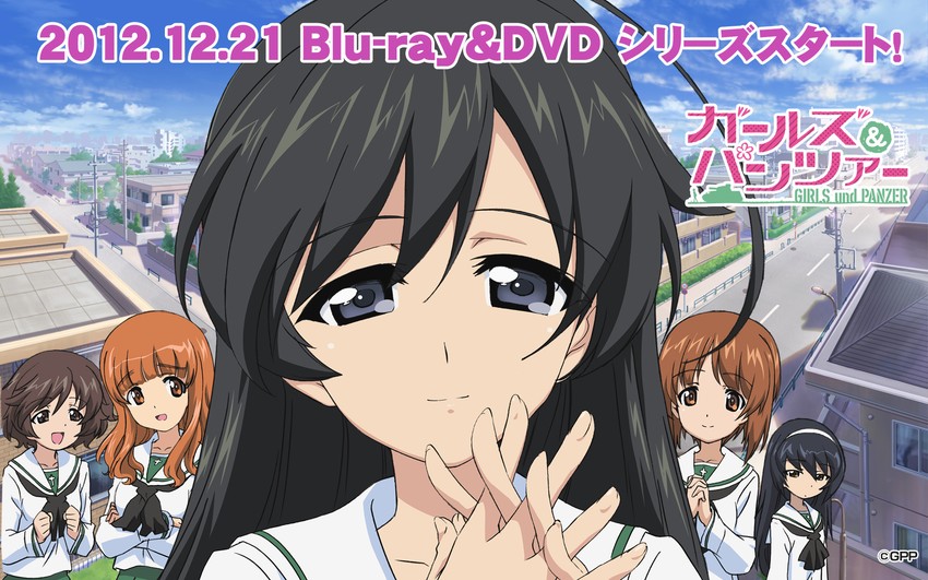 nishizumi miho, akiyama yukari, takebe saori, reizei mako, and isuzu hana (girls und panzer)