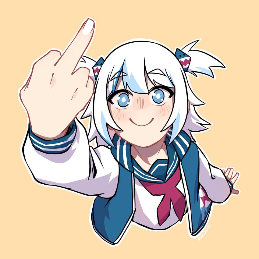 gawr gura (hololive and 1 more) drawn by crmanzana