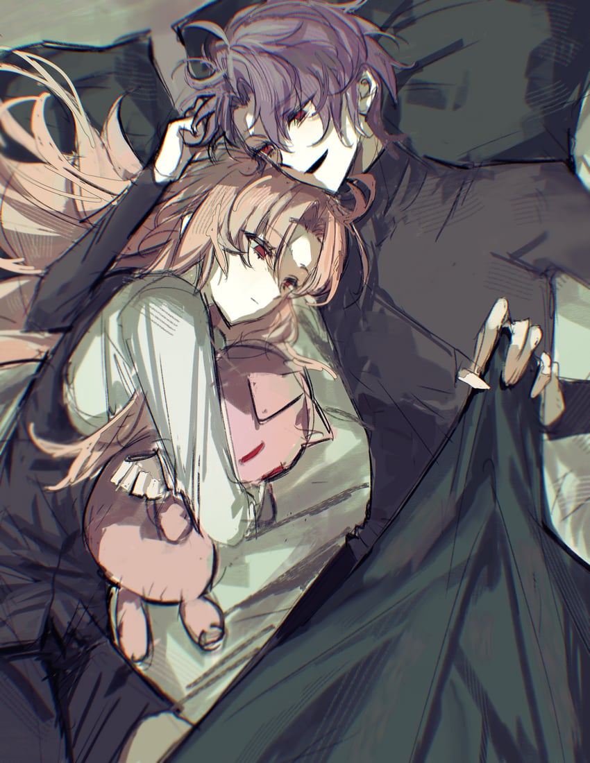 hatsutori hajime and theodore riddle (saibou shinkyoku) drawn by qiansefeihe
