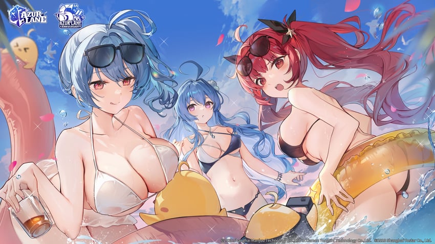 manjuu, honolulu, helena, and st. louis (azur lane) drawn by kita_(kitairoha)
