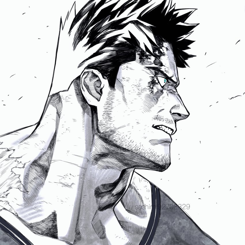 endeavor (boku no hero academia) drawn by sashimi_oran