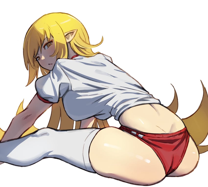 oshino shinobu and kiss-shot acerola-orion heart-under-blade (monogatari) drawn by ricman_rt