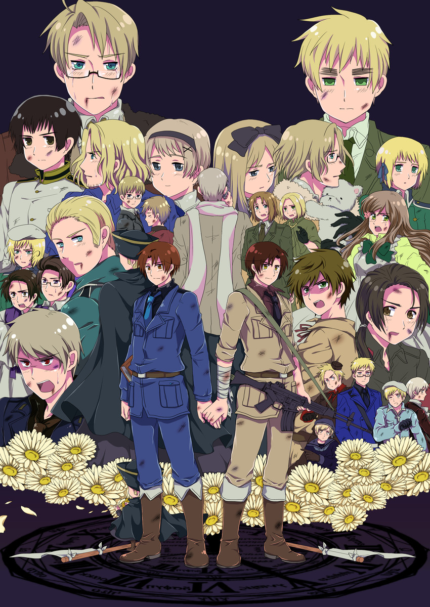 america, united kingdom, japan, russia, china, and 25 more (axis powers hetalia and 1 more) drawn by nanami_ruri