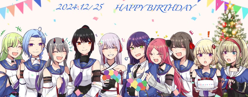 funada kiito, shiba tomoshibi, funada ui, nagasawa yuki, fujita asagao, and 5 more (assault lily) drawn by nigari_(ngari_0115)