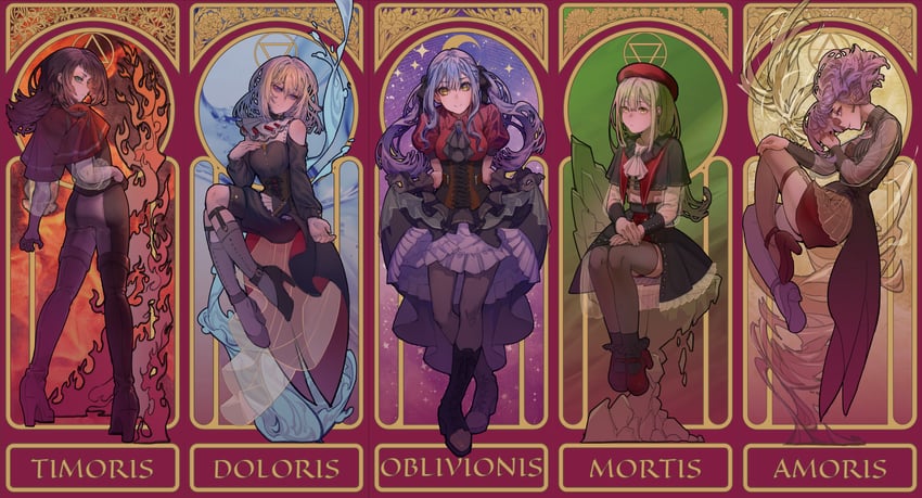 togawa sakiko, wakaba mutsumi, yahata umiri, misumi uika, mortis, and 5 more (bang dream! and 1 more) drawn by jianpolandedou1