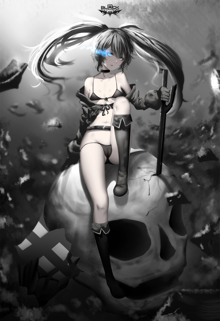 black rock shooter (black rock shooter) drawn by hk_(hk)