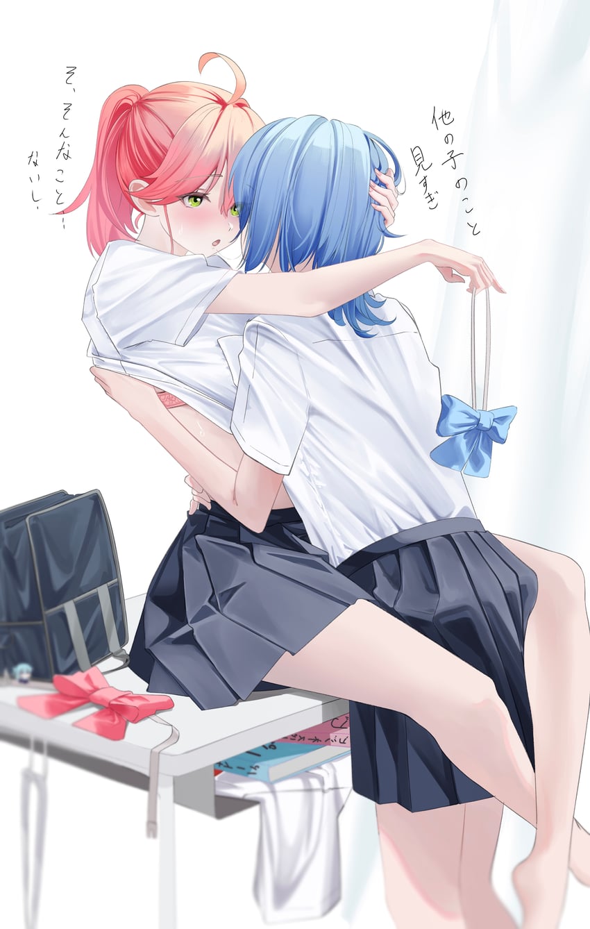 hoshimachi suisei and sakura miko (hololive) drawn by tanishi_(hetianming11093)