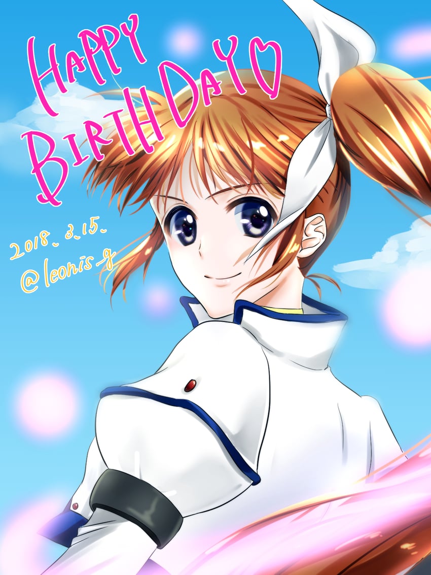 takamachi nanoha (lyrical nanoha and 1 more) drawn by leonis_g