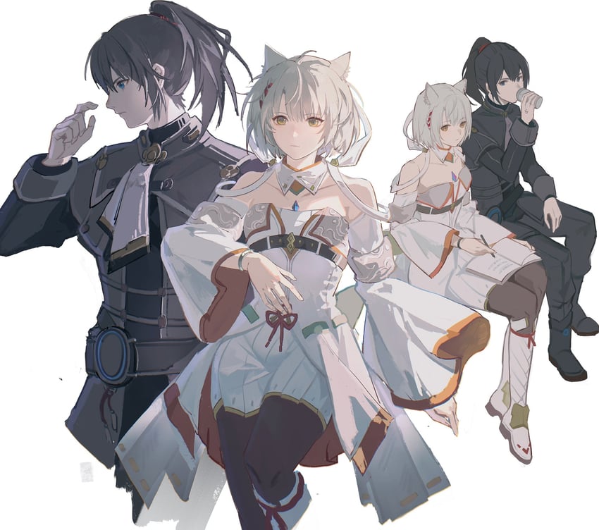 mio and noah (xenoblade chronicles and 1 more) drawn by tharsis_(392724022)