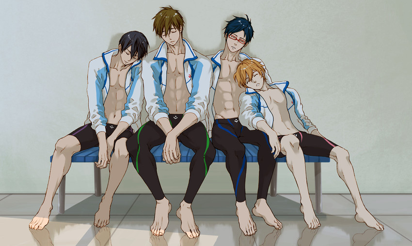 tachibana makoto, nanase haruka, hazuki nagisa, and ryuugazaki rei (free!) drawn by katou_setsuko
