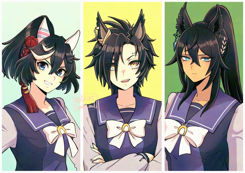 katsuragi ace, air shakur, and symboli kris s (umamusume) drawn by hi_(ibisf5umauma)