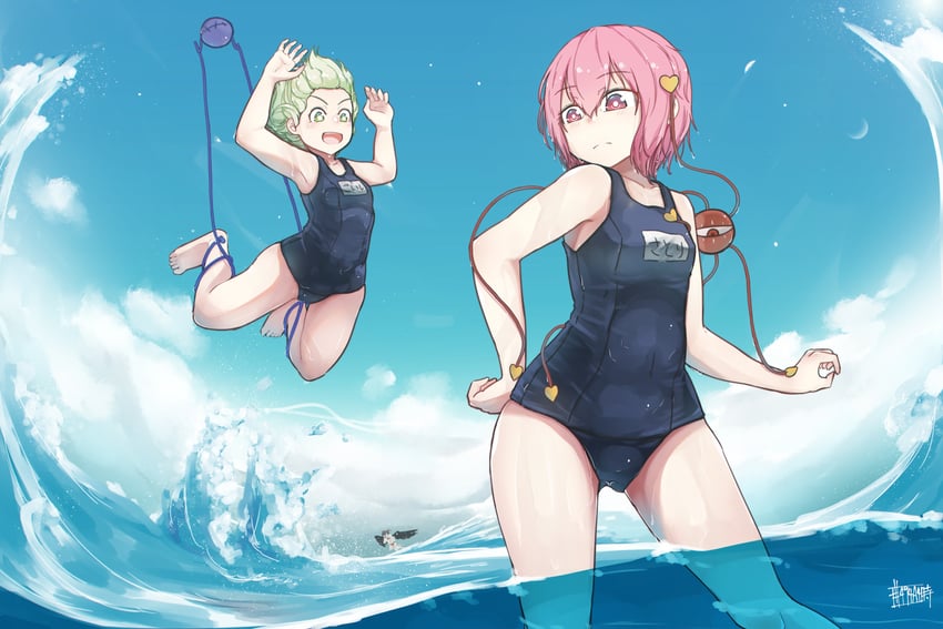 komeiji koishi, shameimaru aya, and komeiji satori (touhou) drawn by senzaicha_kasukadoki