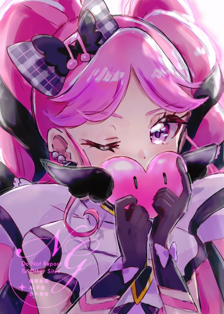 cure kiss and meroron (precure and 1 more) drawn by huu_san1