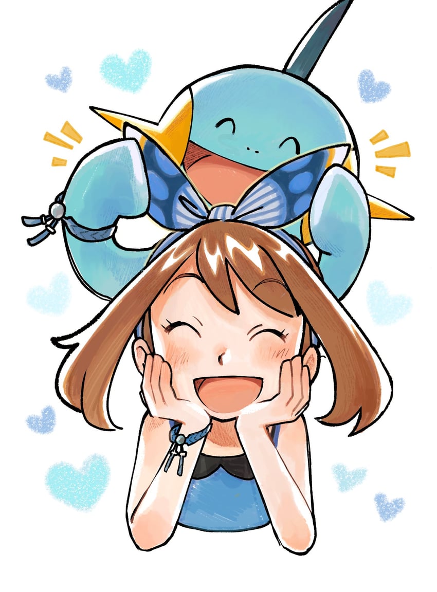 may and marshtomp (pokemon and 1 more) drawn by elizabeth_(tomas21)