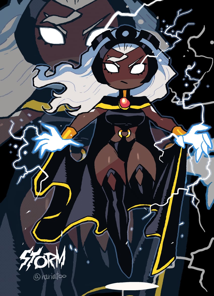 storm (marvel and 1 more) drawn by rariatto_(ganguri)