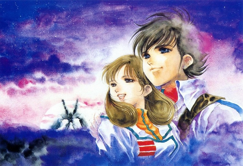 sdf-1, ichijou hikaru, and hayase misa (macross and 1 more) drawn by mikimoto_haruhiko