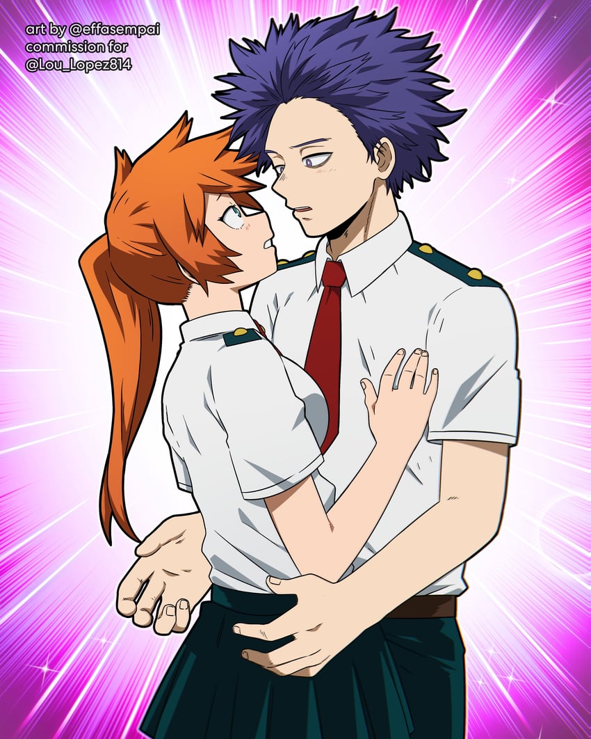 shinso hitoshi and kendo itsuka (boku no hero academia) drawn by effasempai