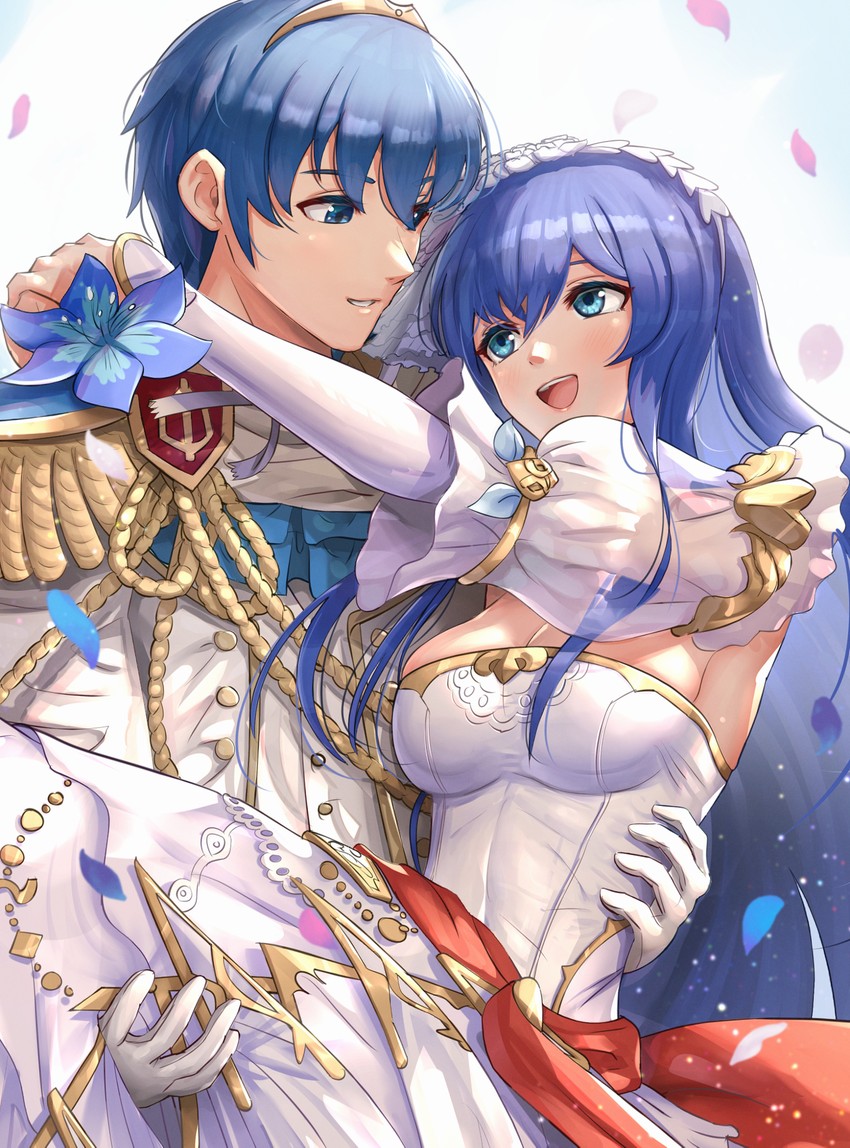 marth and caeda (fire emblem and 3 more) drawn by gonzarez