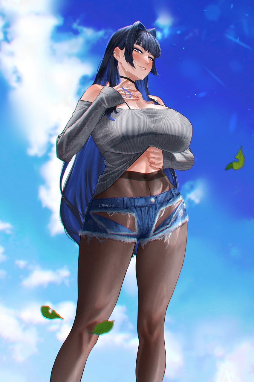 ouro kronii (hololive and 1 more) drawn by alfianzeu