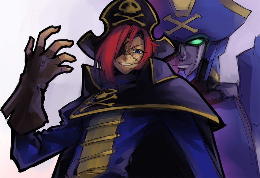 captain shark and walter walzac (yuusha series and 1 more) drawn by ikuhana_niiro