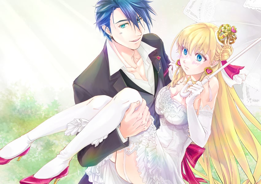agnes claudel and van arkride (eiyuu densetsu and 2 more) drawn by chisarune
