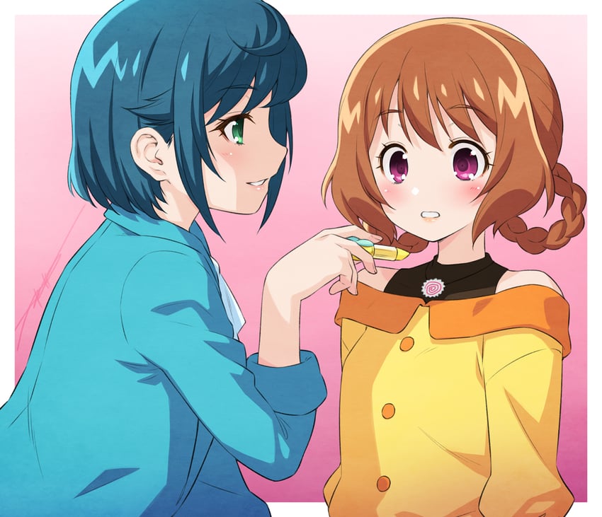 fuwa kokone and hanamichi ran (precure and 1 more) drawn by kazuma_muramasa