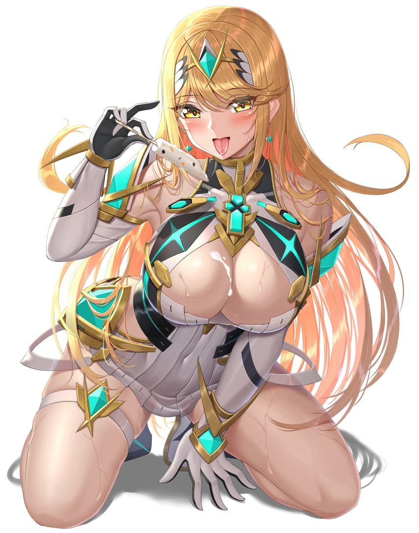 mythra (xenoblade chronicles and 1 more) drawn by nemunemu_semi
