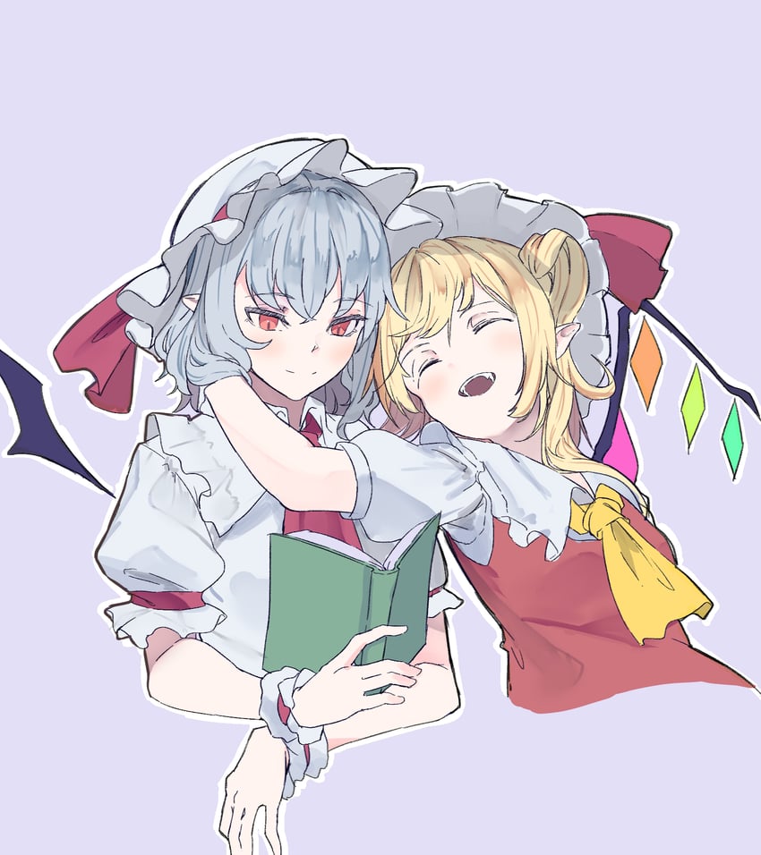 remilia scarlet and flandre scarlet (touhou) drawn by kanaria_(bcomn)