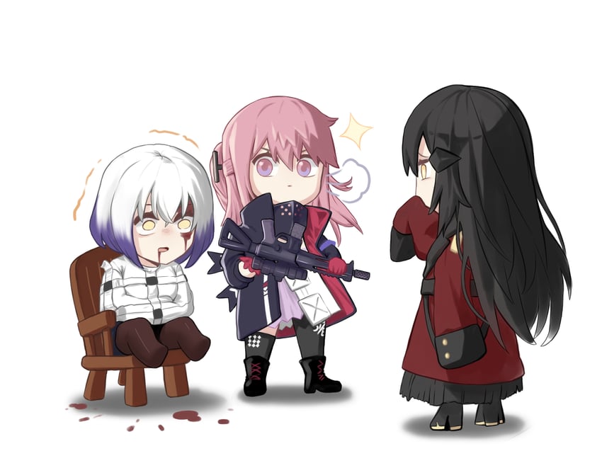 st ar-15, dandelion, and morridow (girls' frontline) drawn by whoseit