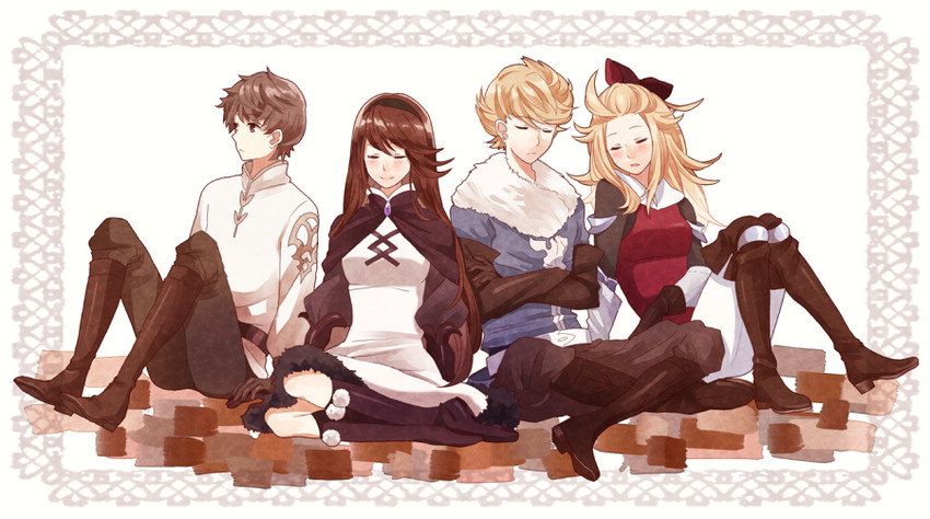 edea lee, agnes oblige, ringabel, and tiz arrior (bravely default and 1 more) drawn by tori_(11toritori)