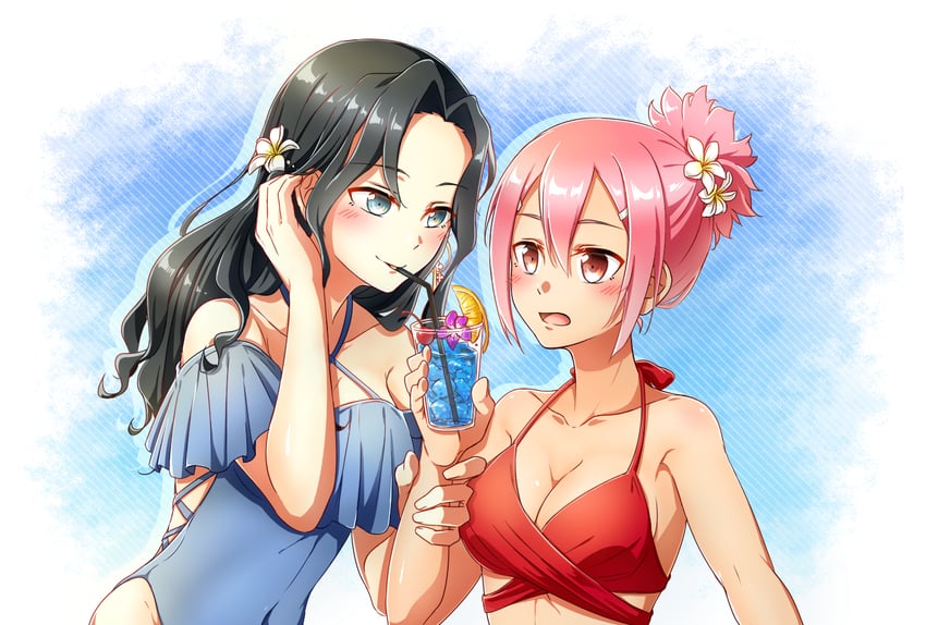 akamine yuuna and miroku renge (yuusha de aru and 2 more) drawn by eda_udon