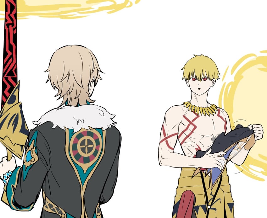 gilgamesh, aventurine, trotter, and numby (fate and 3 more) drawn by wawahj0907_tt