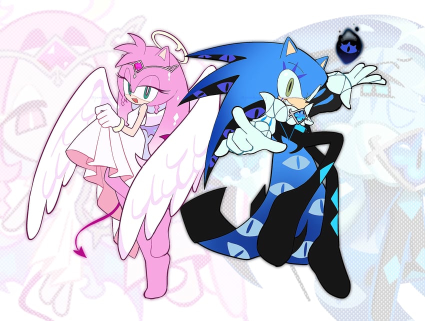 sonic the hedgehog, amy rose, shadow milk cookie, and eternal sugar cookie (sonic and 2 more) drawn by peachsdmy